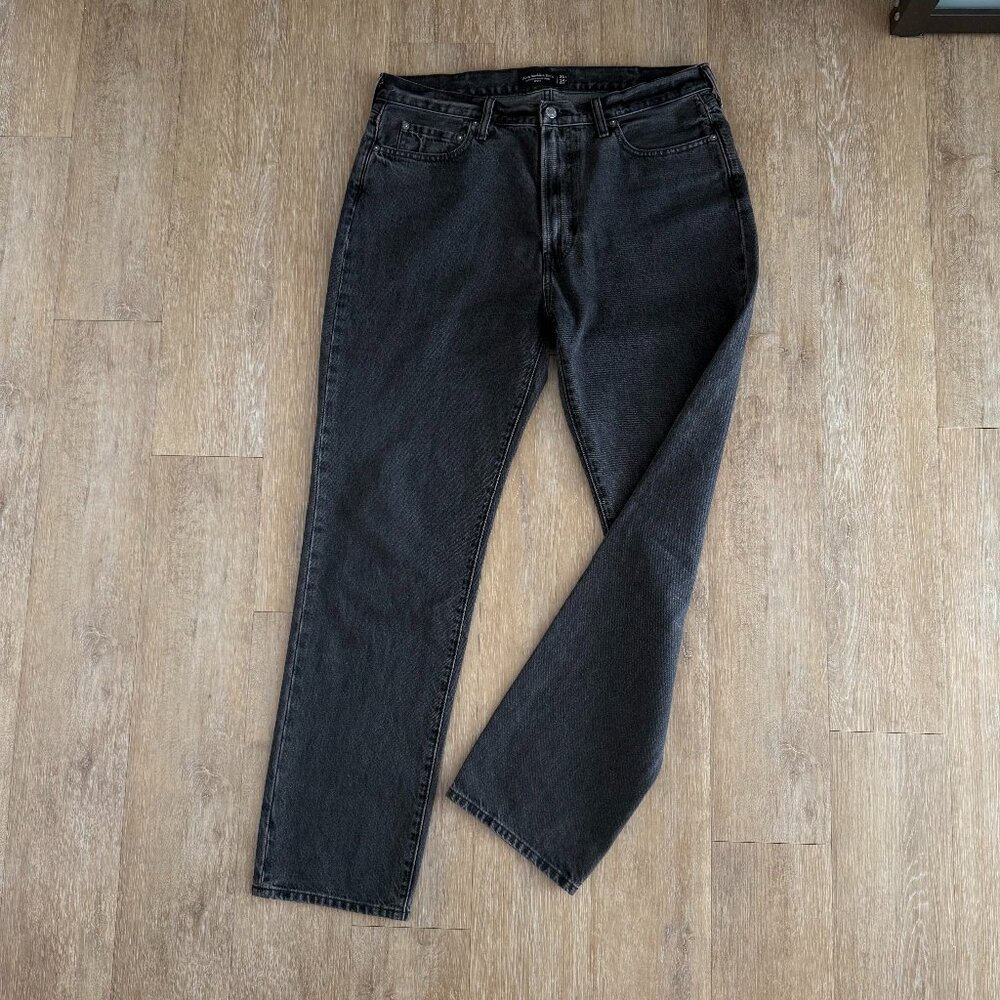 ABERCROMBIE & FITCH Rigid Denim - Loose - Washed Black